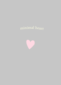 Simple Mini Mini Heart gray x pink