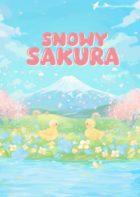 pastel snowy mountain