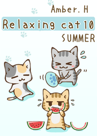 Relaxing cat No.10 SUMMER