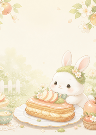 Moss White Rabbit Apple Eclair