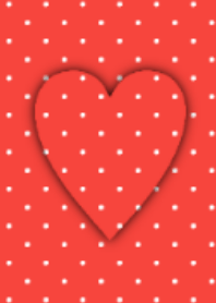 Simple dot heart red