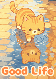 치유의 삶-웅덩이 속의 얼룩 고양이 1.4