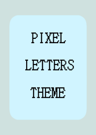 PIXEL LETTERS THEME[LIGHT BLUE]-BEIGE