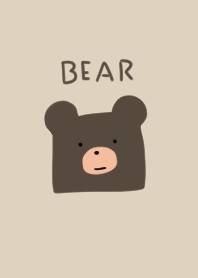 Beige and brown. Bear.