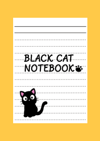 BLACK CAT NOTEBOOK-ORANGEj