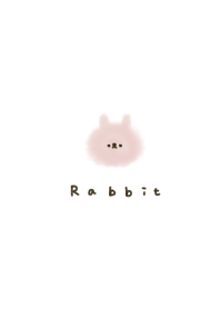 White x watercolor rabbit.