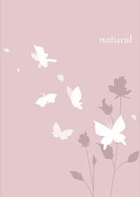 バタフライ・ガーデン北欧・くすみピンク