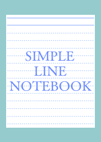SIMPLE BLUE LINE NOTEBOOK-DUSTY MINT