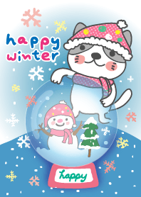 Cutie cat happy winter