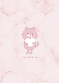 Cat and fluffy heart pink12_2