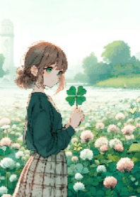 Cute Girl and a Clover V.21