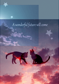 Lucky cat and beautiful sky view6.