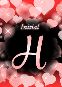 H-Initial-heart-Red&black