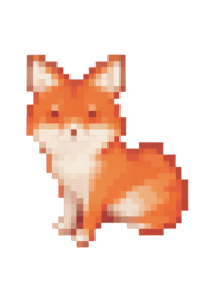 Fox Pixel Art Theme  BW 03