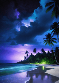 Dark night sky - Seaside 07819F