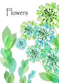 北欧風・緑の花の世界