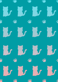 HAPPY GRADIENT CAT/VIRIDIAN