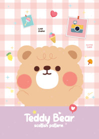 Teddy Bear Scottish Pattern Violet