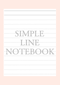 SIMPLE GRAY LINE NOTEBOOK/LIGHT PINK