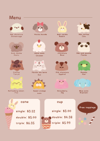 動物のアイスクリーム屋さんの着せ替え