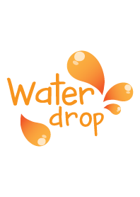 orange color water drop