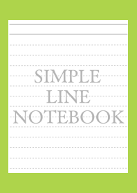 SIMPLE GRAY LINE NOTEBOOK-RED-GREEN