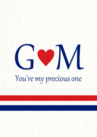 G&M イニシャル -Red & Blue-