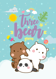 Kawaii Cute Bear green