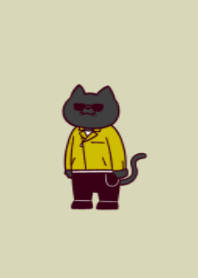 Racing jacket black cat.(dusty colors03)