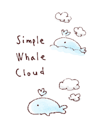 simple Whale cloud White Blue.
