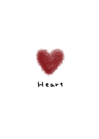 White and crayon hearts.