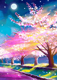 美しい夜桜の着せかえ#2465