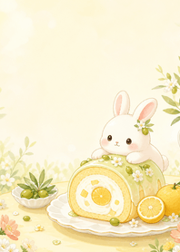 Olive White Rabbit Yuzu Roll