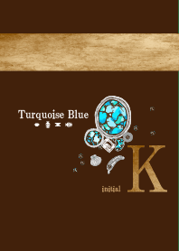 Turquoise Blue initial K