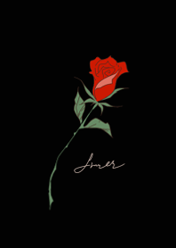 シンプルなバラ♪ダークレッド