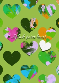Splash paint heart -Green-