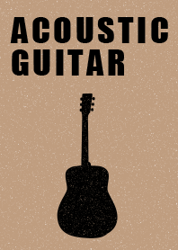 アコースティックギターのスタンプ風素材１