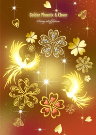 華麗に運気UP Golden PHOENIX&CLOVER