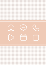 gingham check [Beige01]