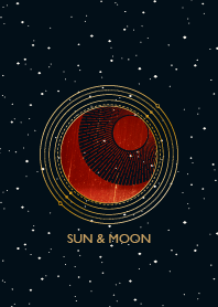 紅色太陽和月亮天體圖標