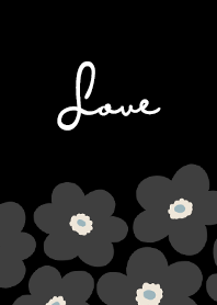 in bloom, flower c - black