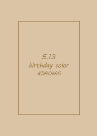 birthday color - May 13