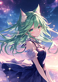 夢幻星空の貓咪少女❤️