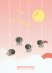 可愛寶貝太空人-星光閃閃(浪漫漸層色)粉紅
