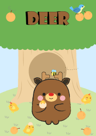Deer With Tree Theme