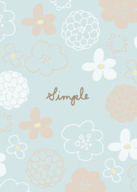 White and beige flower Blue5 from Japan