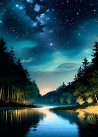 Beautiful starry night view#1021