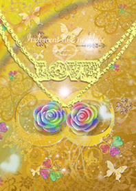 運気アップ!! Iridecent Rose Necklace