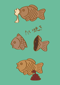 咬一口鯛魚燒哦！(薄荷綠色)