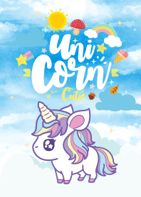 Unicorn Kawaii Love Sky